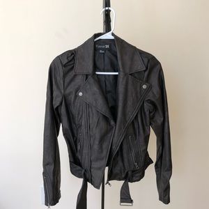 Faux Leather Moto Jacket